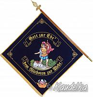  FFW OLB Fahne blau gedreht weiss