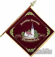  FFW OLB Fahne rot gedreht weiss